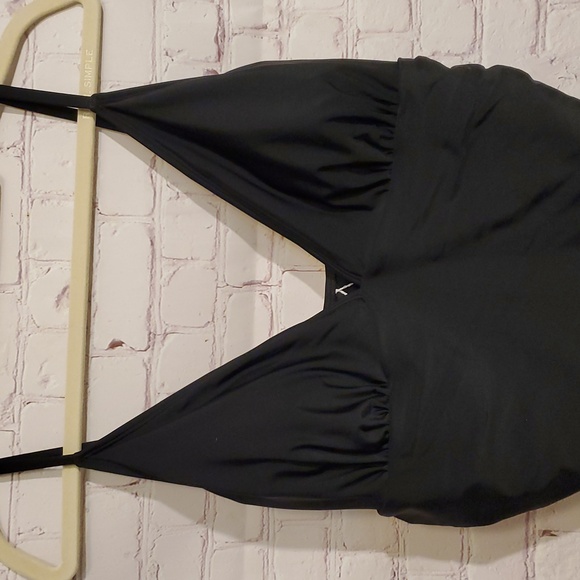 NWT Cupshe Elegant Black Shirring One Piece Swimsuit - Picture 2 of 7